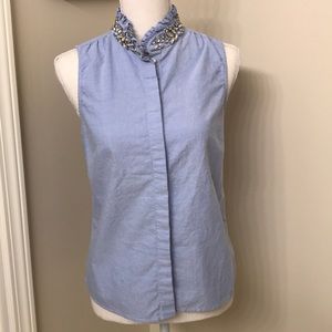 J Crew Jeweled Sleeveless Top